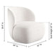 Aspen Swivel Chair, White Boucle