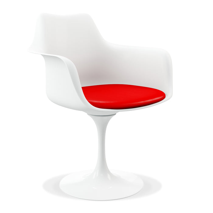Tulip Arm Chair Red