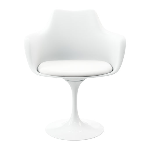 Tulip Arm Chair, White