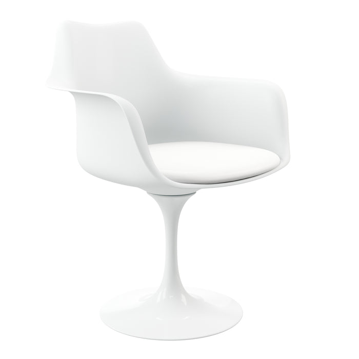 Tulip Arm Chair White