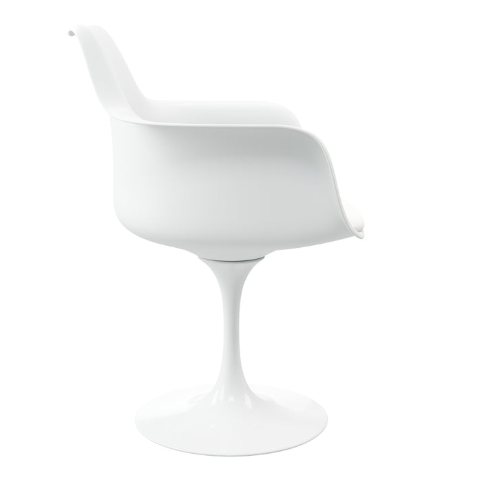 Tulip Armchair Fiberglass Cashmere Granite Grey Fiberglass Glossy