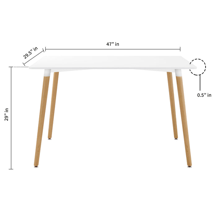 Vincent White Dining Set, Eiffel Chairs