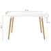 Vincent White Dining Set, Eiffel Chairs
