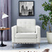 Rolina Armchair, White Leather